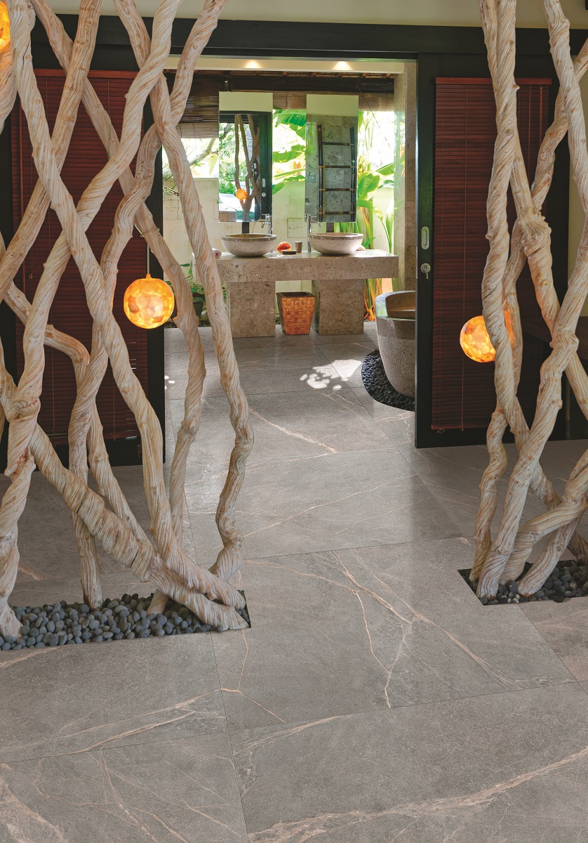 Fliese Speckstein-Optik grau matt Soap Stone Grey Cercom