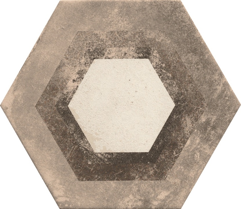 Hexagon Fliese Retro-Dekor Vintage 24x27,7 cm "Miami Mix" Sechseck rustikal CIR | 27 zufällige Dekore