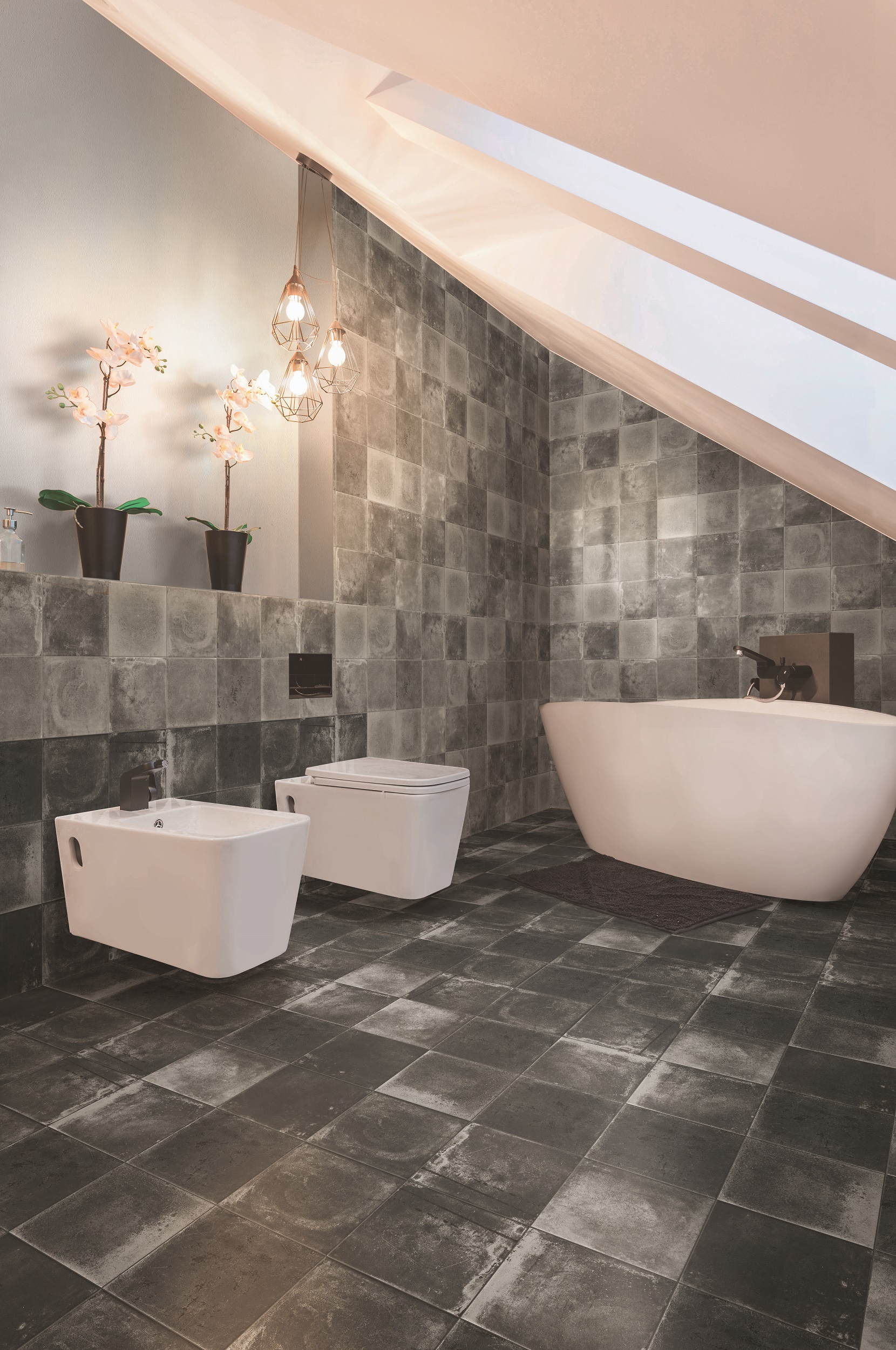 Fliese Vintage Rustikal Zementfliesen-Optik grau "Miami Dust Grey" CIR bei Fliesen Profi kaufen