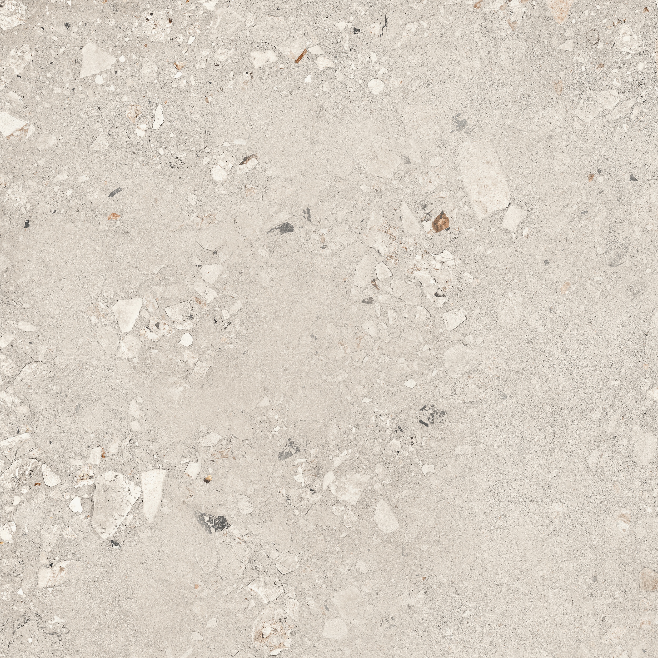 90x90 cm Fliese Terrazzo-Optik Logico Cosmo Pearl Sant Agostino hellgrau