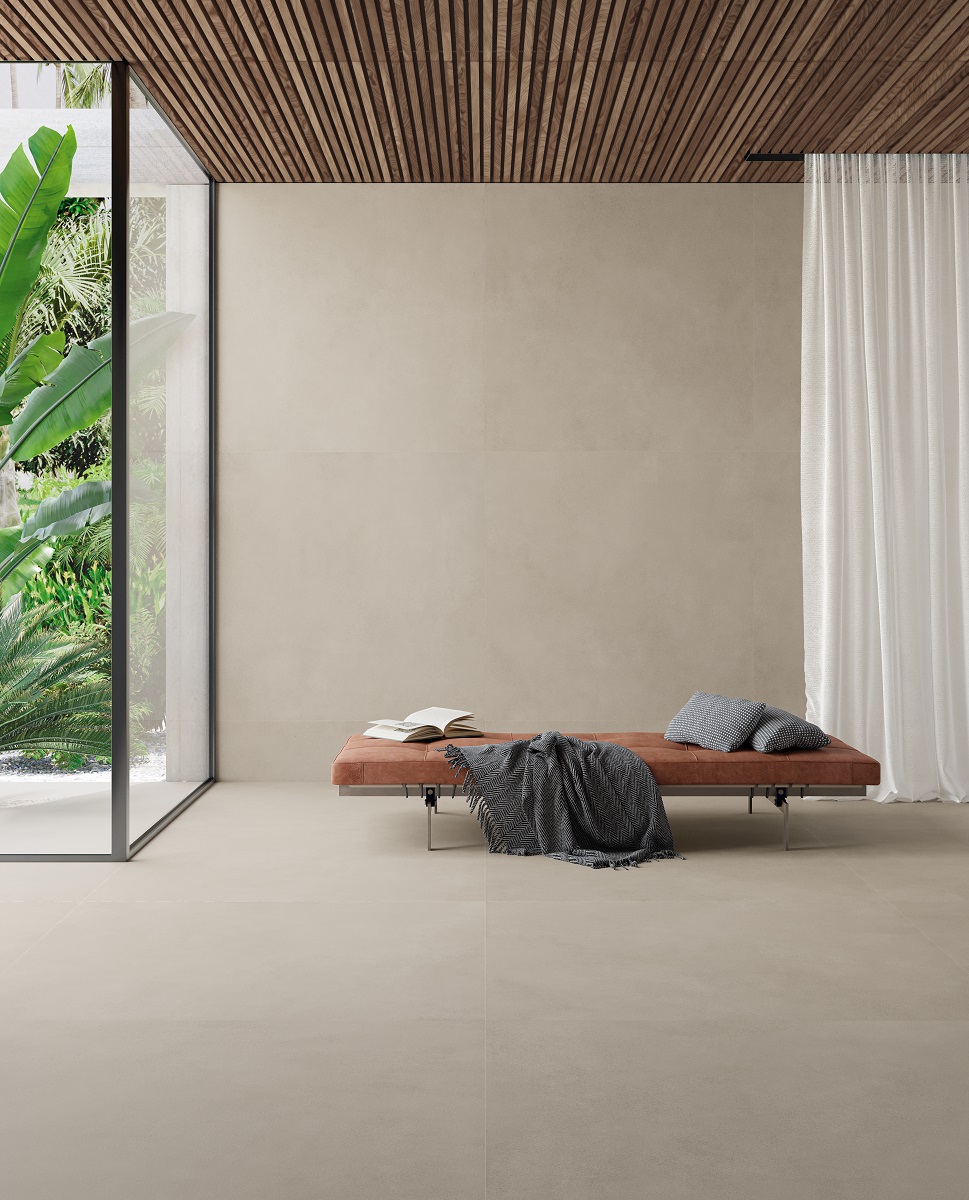 Fliese Betonoptik grau-beige matt kalibriert Sable Greige Sant Agostino