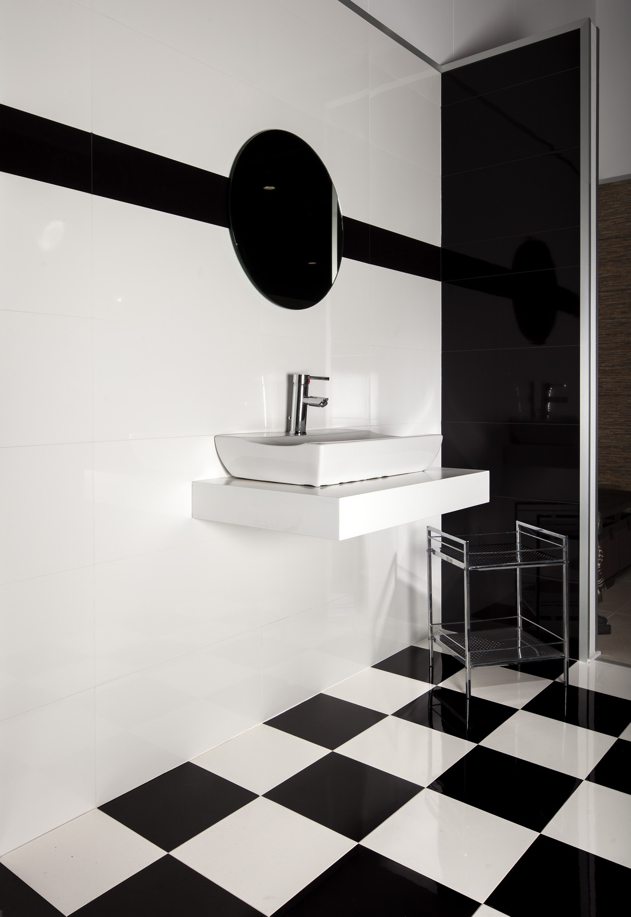 Schwarz-Weiß-Fliesen Colores 59 Negro Brillo schwarz glänzend 59x59 cm