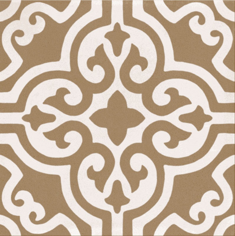 Fliese Patchwork Dekor Zementoptik weiß beige 20x20 cm "Contrasti Tappeto 5" Ragno by Marazzi