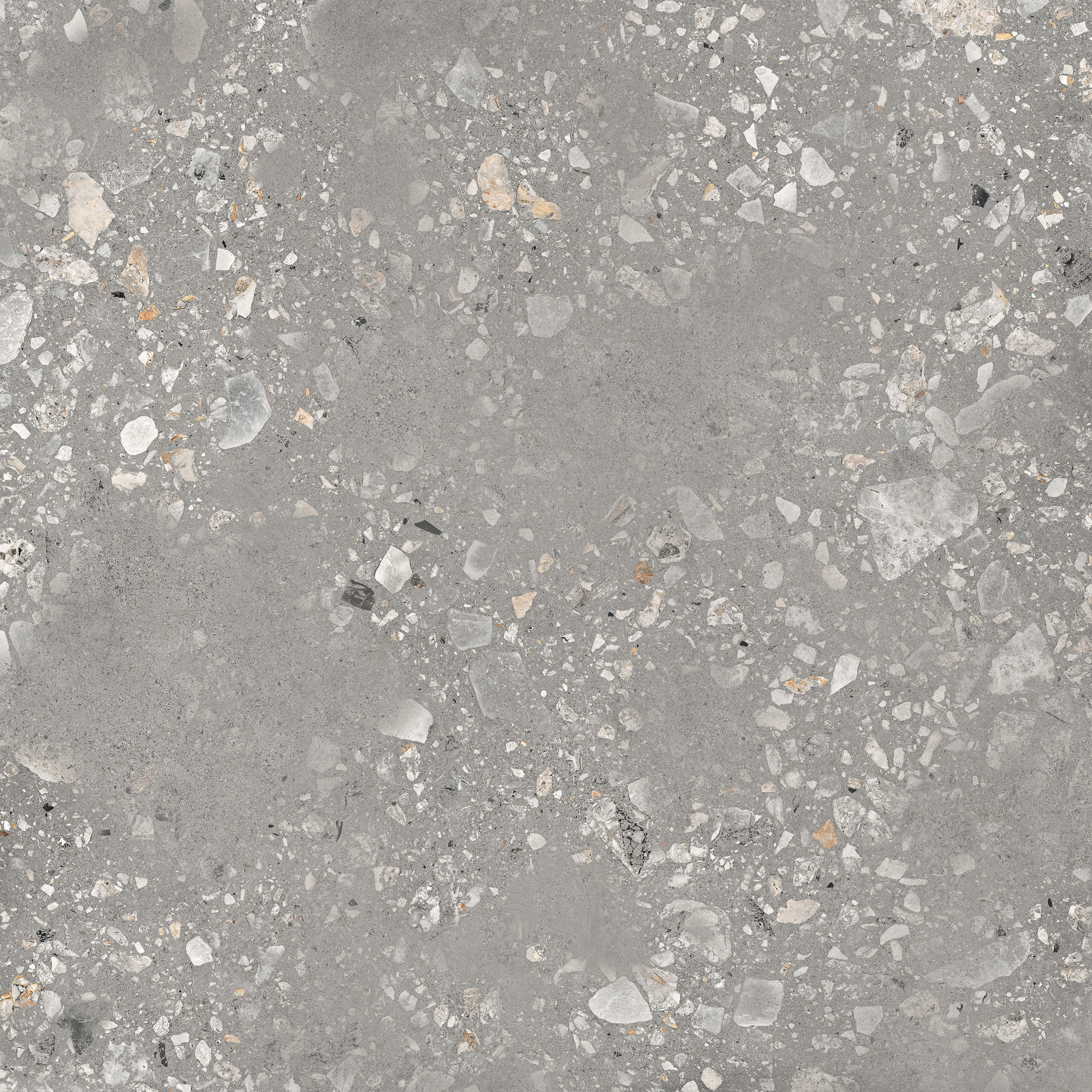 120x120 cm Fliese Terrazzo-Optik Logico Cosmo Grey Sant Agostino grau