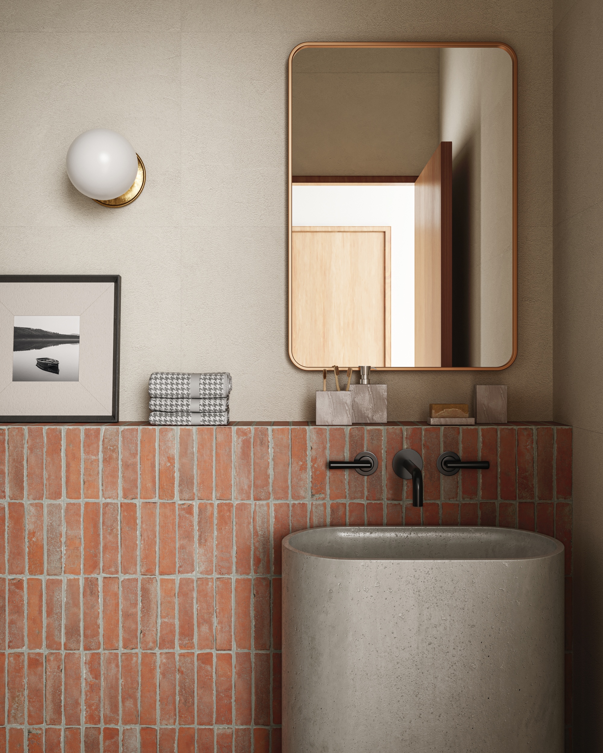 Wandfliesen Klinker Riemchen Ziegeloptik Bit Cotto Sant Agostino terrakotta terracotta für Bad