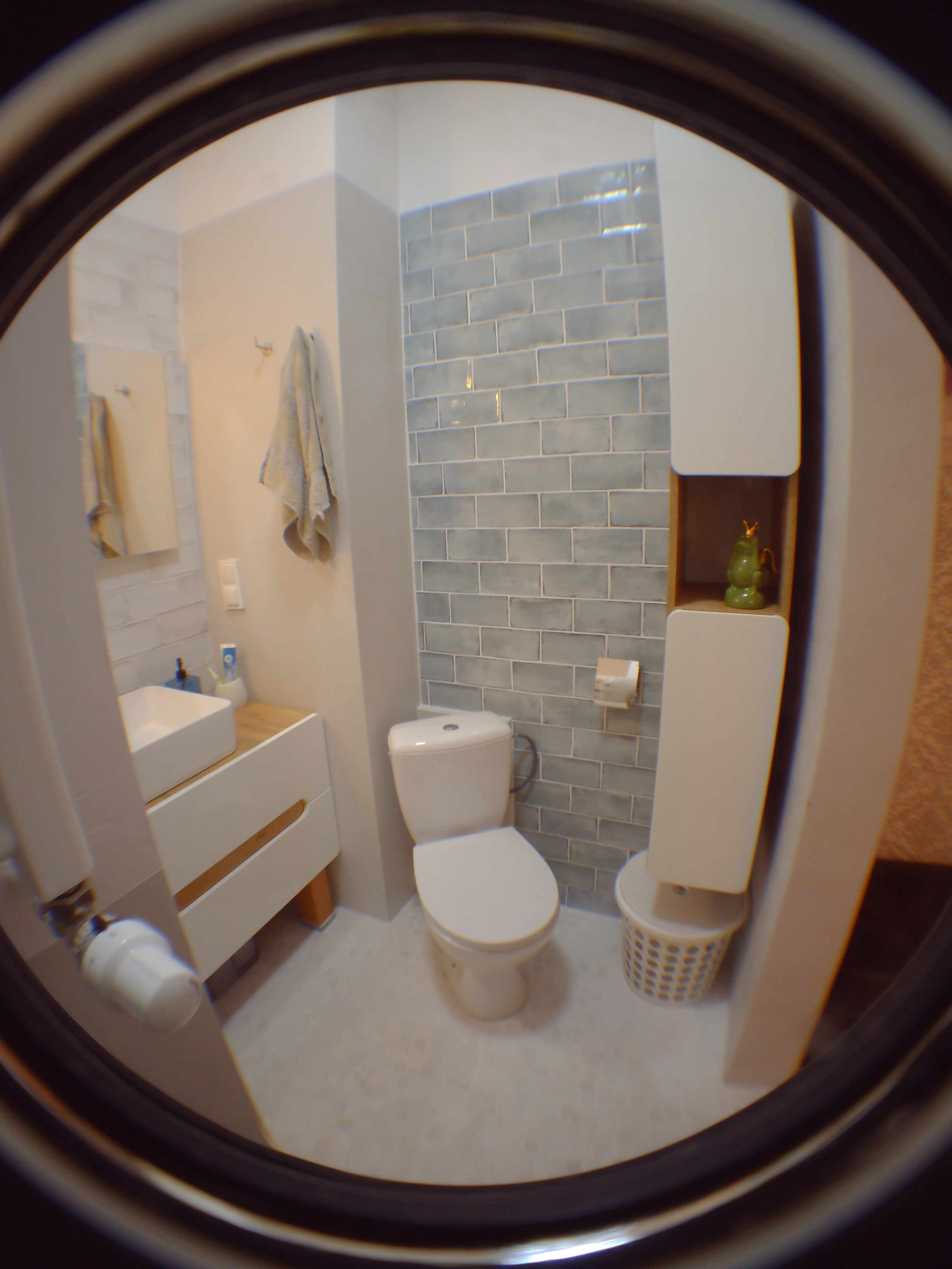 Wandfliese glasiert gewellt mediterran Retro Vintage blau türkis glänzend 10x20cm "Vita Natura"