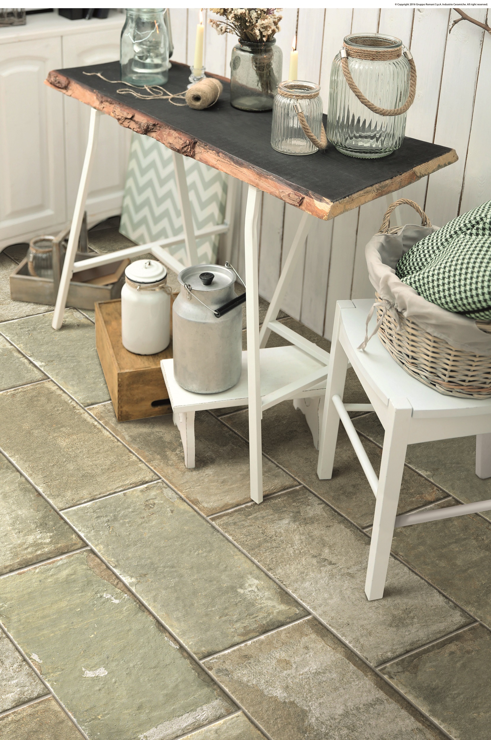 Fliese Vintage Retro grün-beige Havana Mojito verde CIR Farbmischung nach Zufall