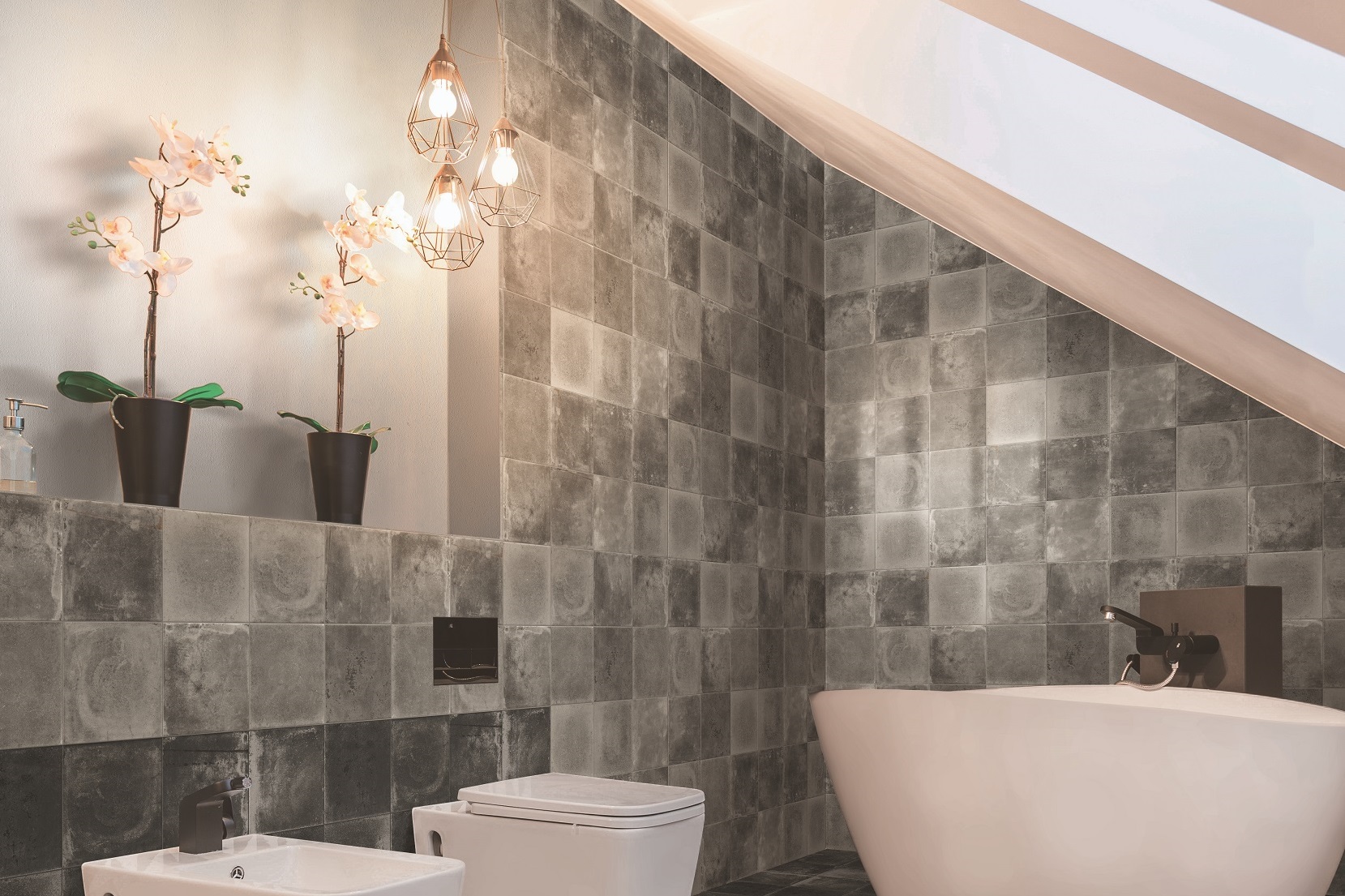 Fliese Vintage Rustikal Zementfliesen-Optik grau "Miami Dust Grey" CIR bei Fliesen Profi kaufen