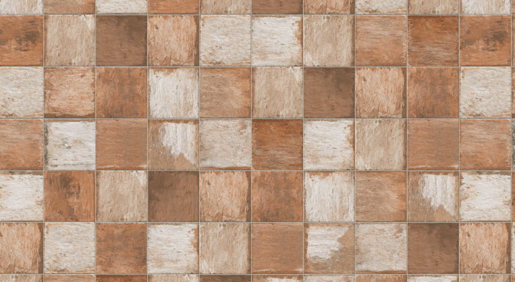 Fliese Vintage Retro rot braun Havana cohiba Cotto CIR Farbmischung nach Zufall