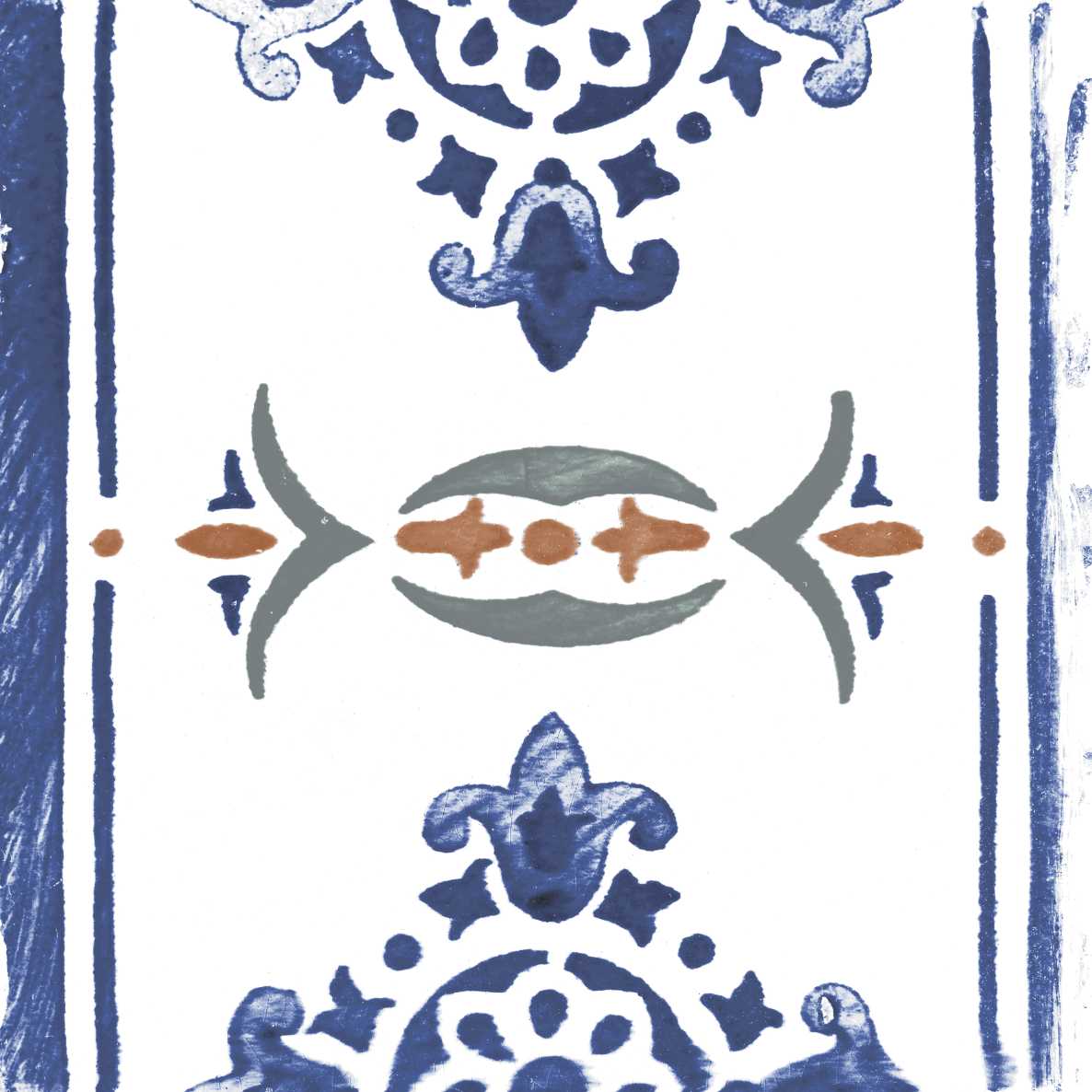 RESTPOSTEN Wandfliese Vintage Dekor 25x25 cm "Galana" | 24 verschiedene Dekore nach Zufall