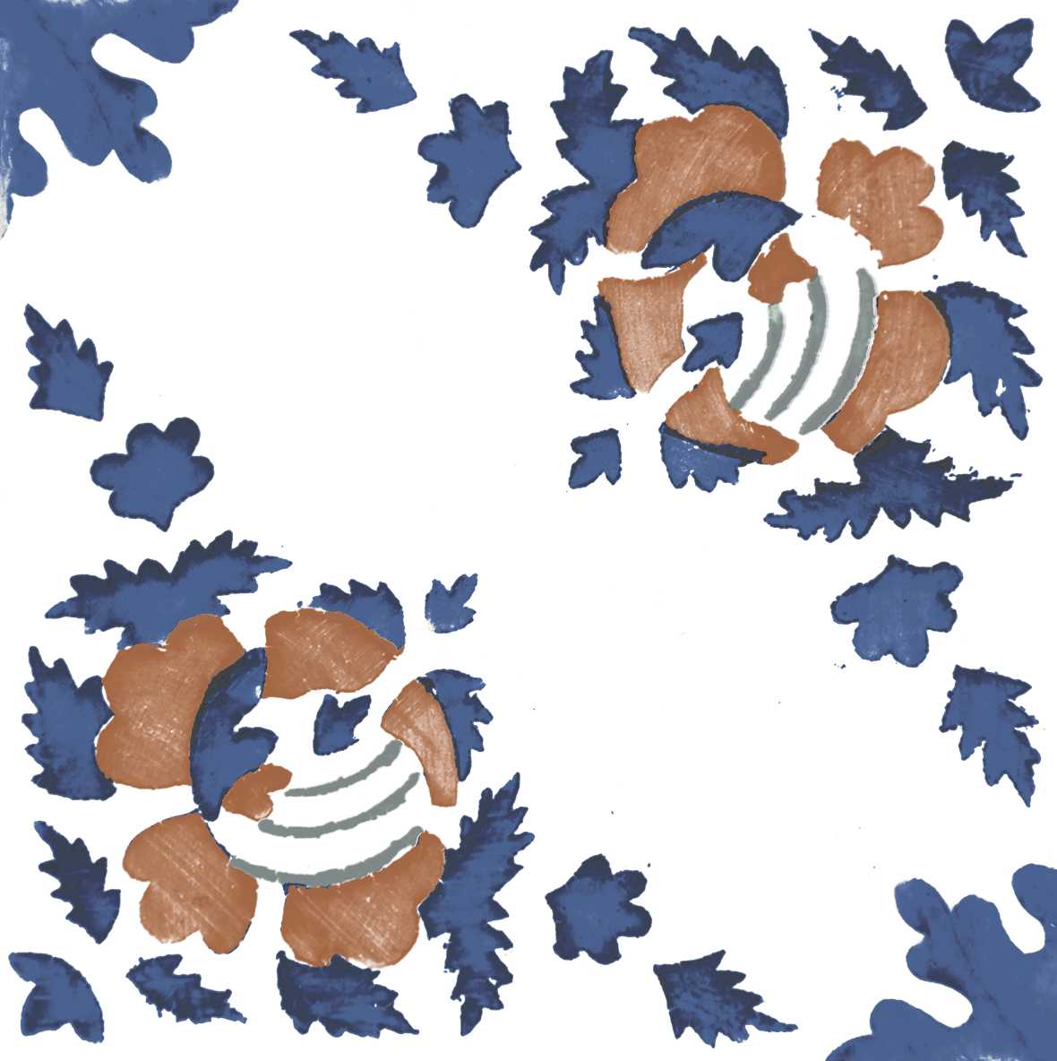 RESTPOSTEN Wandfliese Vintage Dekor 25x25 cm "Galana" | 24 verschiedene Dekore nach Zufall