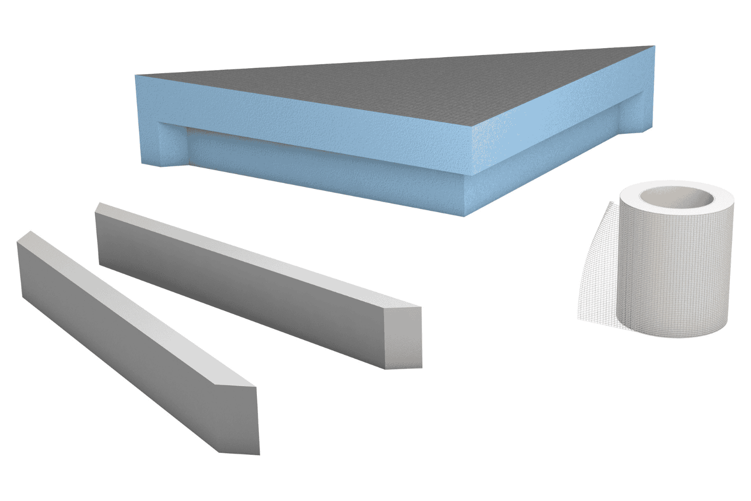 wedi Sanoasa Ecksitz befliesbar Größe L  80x40x10 cm