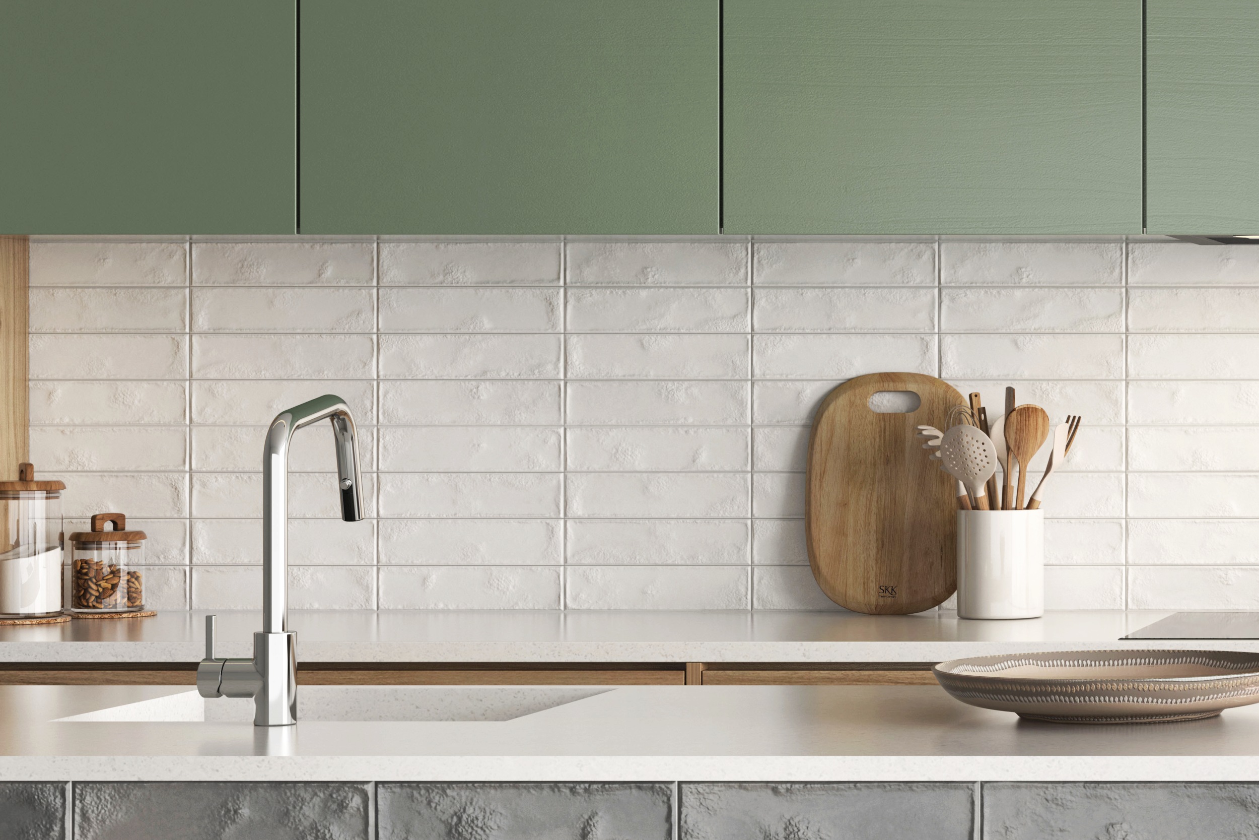 Wandfliesen Metrofliesen Manhatten White 31x60 cm weiß Metro-Fliesen als Fliesenspiegel in Küche