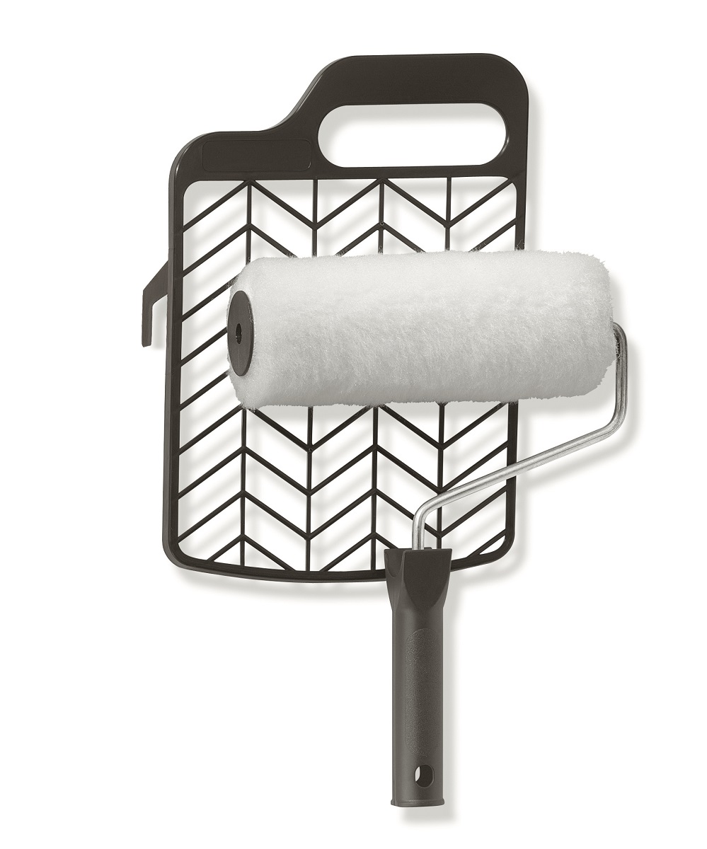 Maler-Haushaltsroller-Set Malerrolle und Abstreifgitter 18cm Hufa