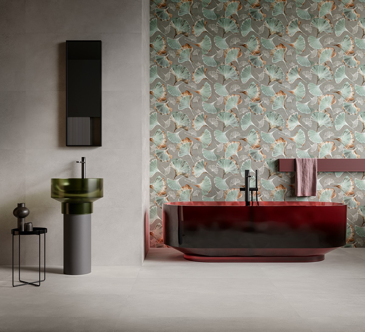 Fliese Betonoptik grau-weiß matt 30x60 cm "Sable Pearl" rektifiziert