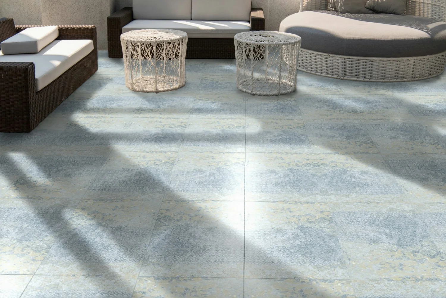 Aparici Terrassenplatte Vintage Teppichoptik Bohemian Blue