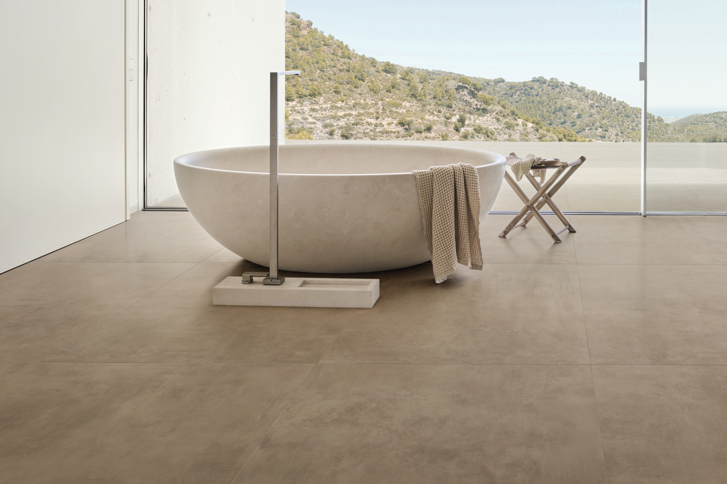 XXL-Fliese Boost Pro Clay 120x278 cm hellbraun Großformat-Fliese Atlas Concorde