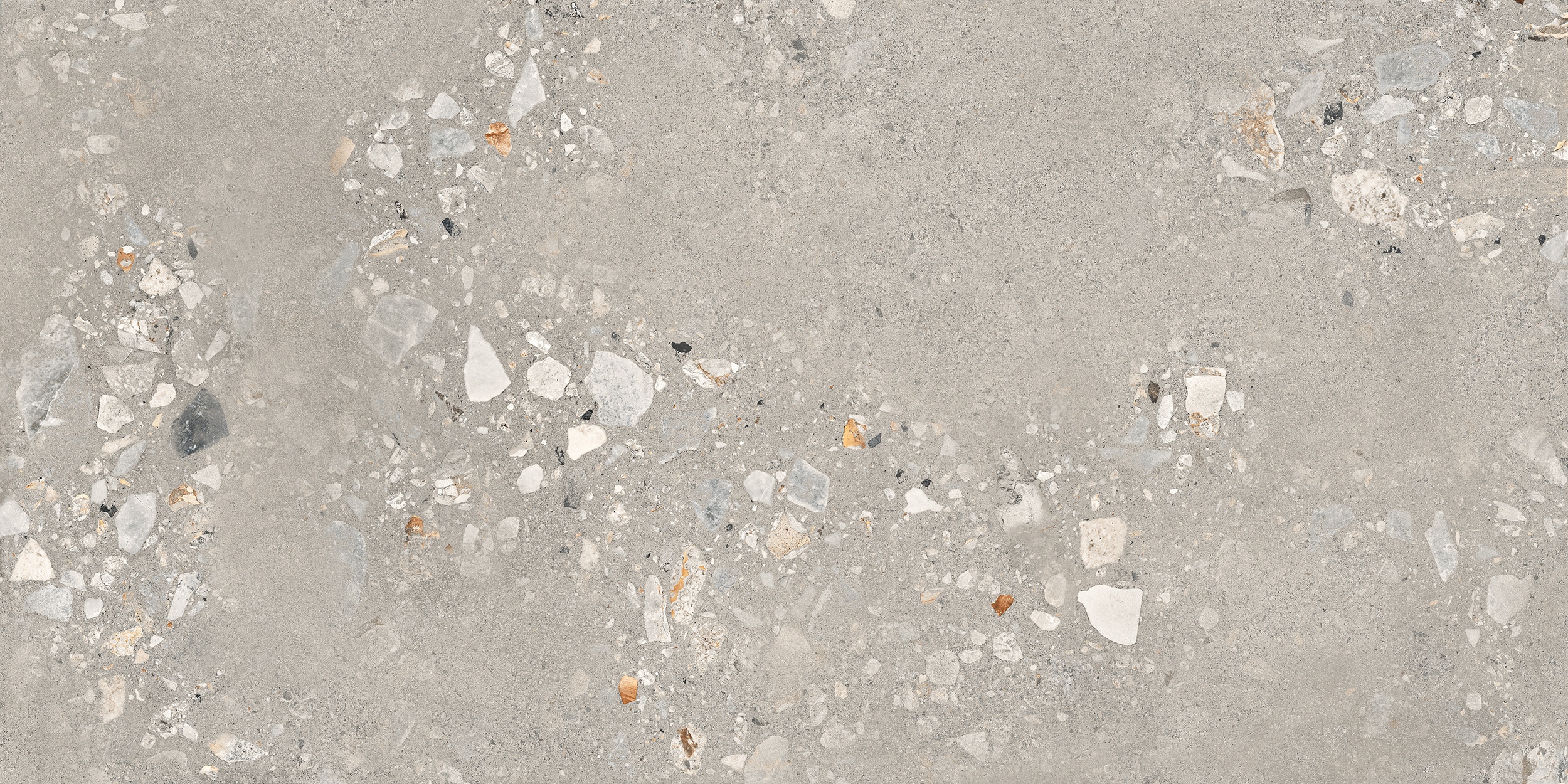 60x120 cm Fliese Terrazzo-Optik Logico Cosmo Cement Sant Agostino grau-braun