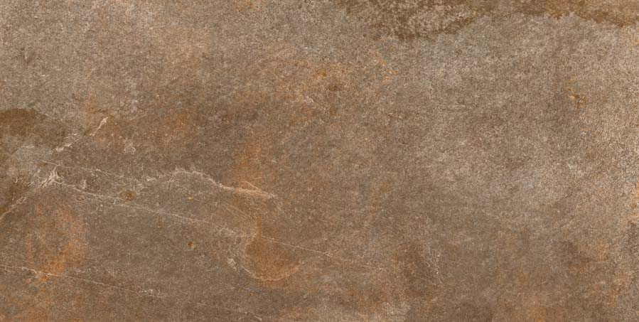 Fliese Steinoptik rustikal orange rot "Bor Oxido" rektifiziert