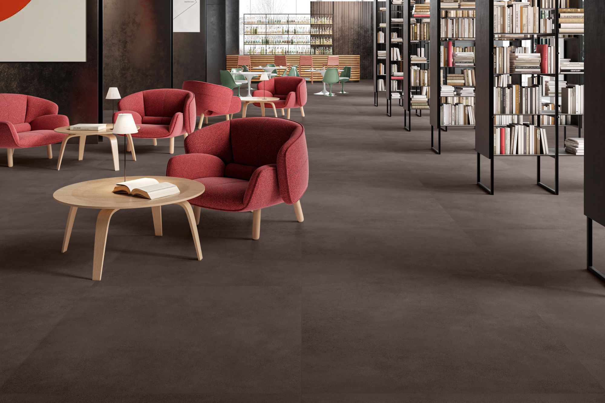 Fliese Betonoptik braun matt "Sable Moka" rektifiziert