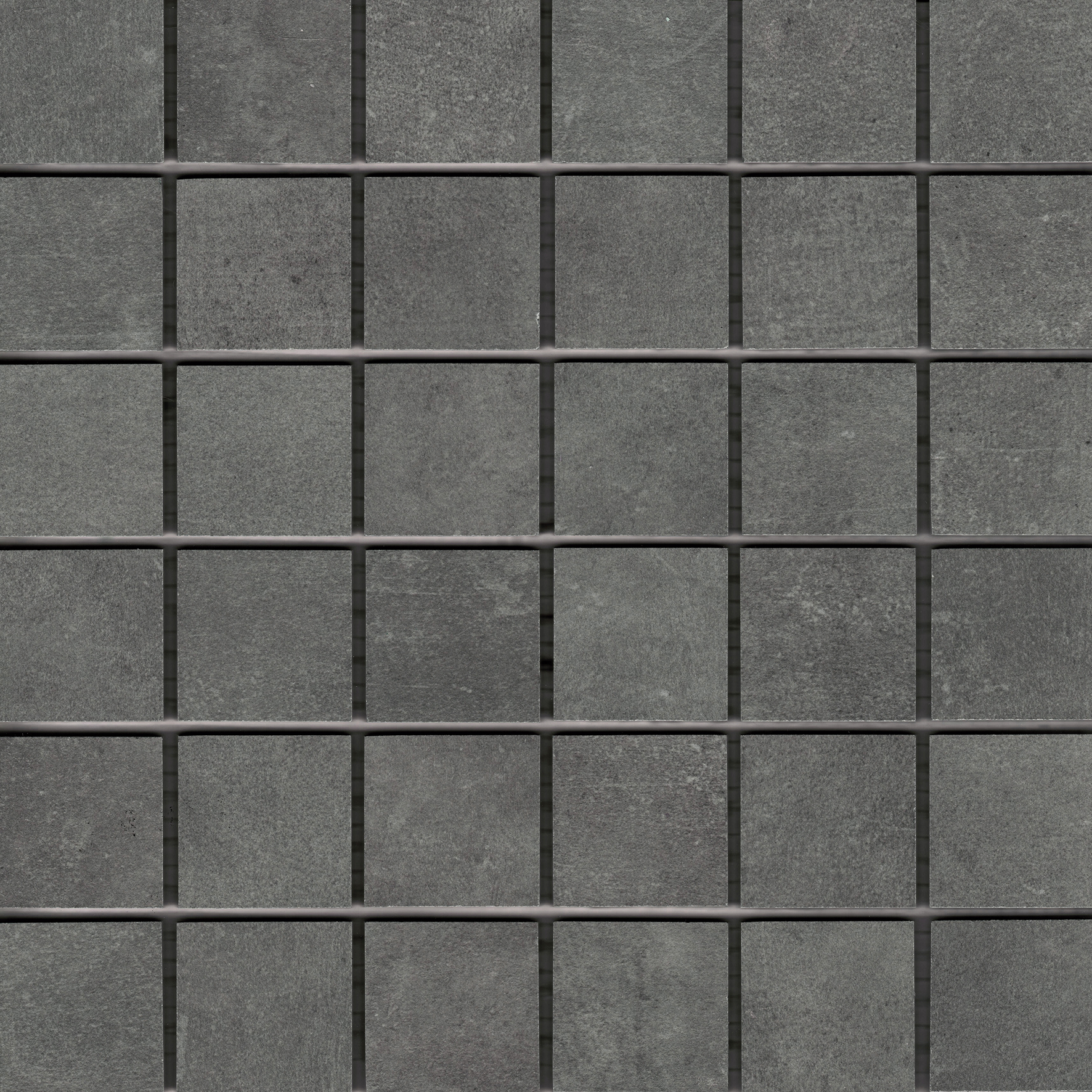 Mosaik-Fliese Betonoptik schwarz 30x30 Feinsteinzeug "Patch black" Ragno by Marazzi