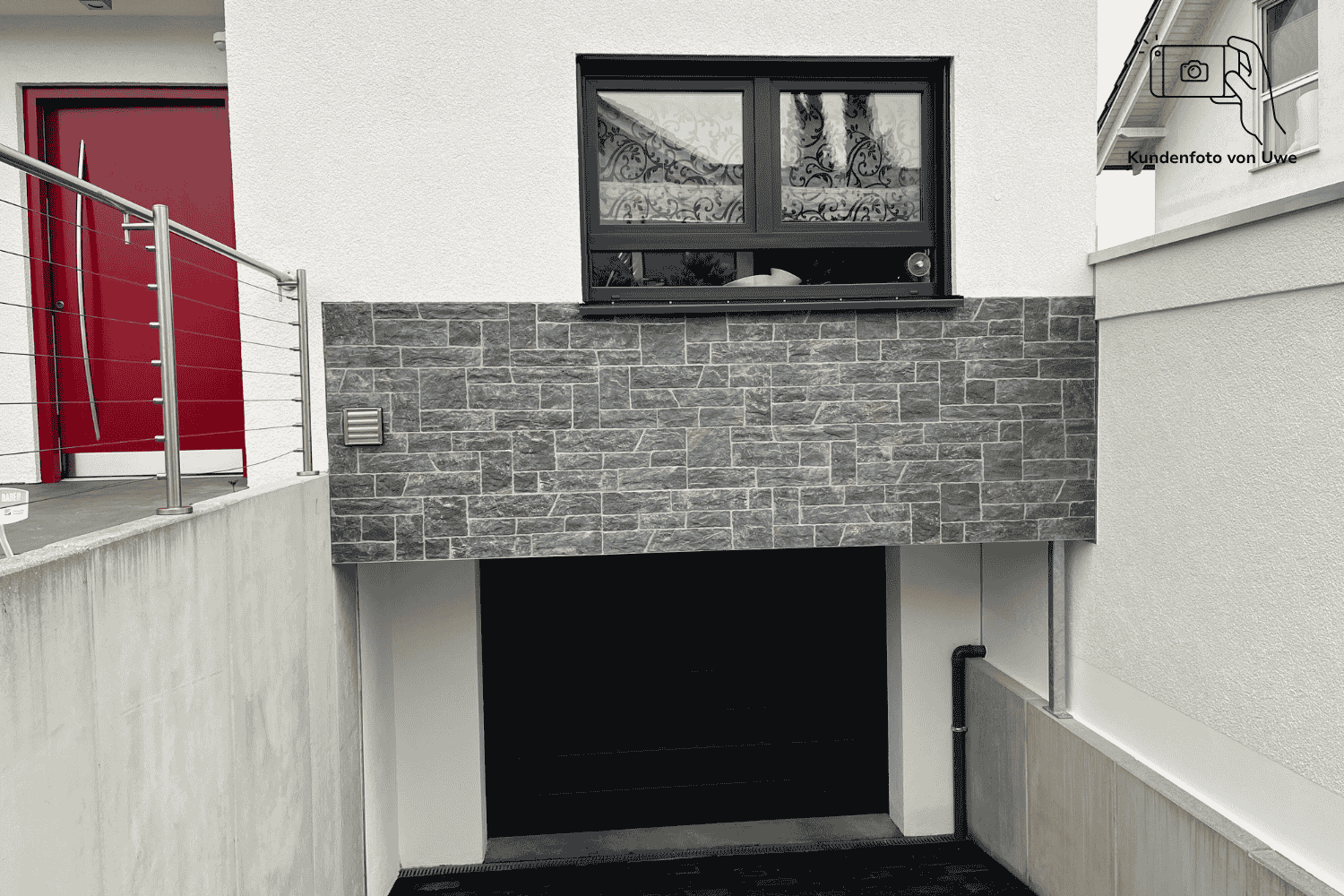 Verblender-Fliese 3D-Schieferoptik anthrazit grau "Maestrat Dark" Wandverkleidung für innen & außen