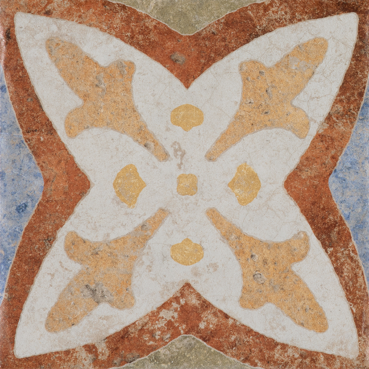 Fliese Dekor Retro "Cotto del Campiano Emiliane Mix" CIR 20x20 cm (Farbmischung nach Zufallsprinzip)