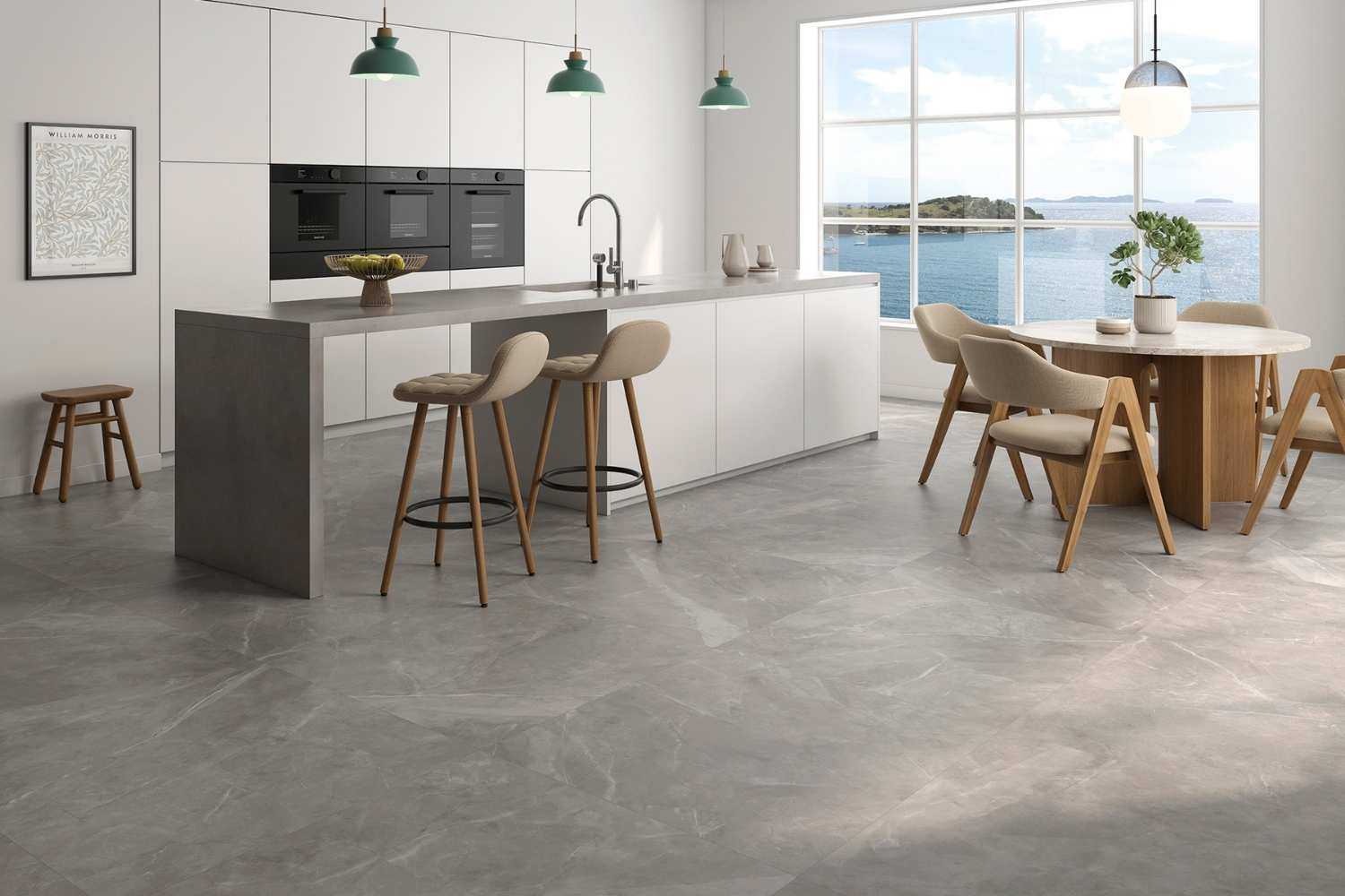 Fliese Steinoptik grau matt "Magda Gris" Feinsteinzeug rektifiziert