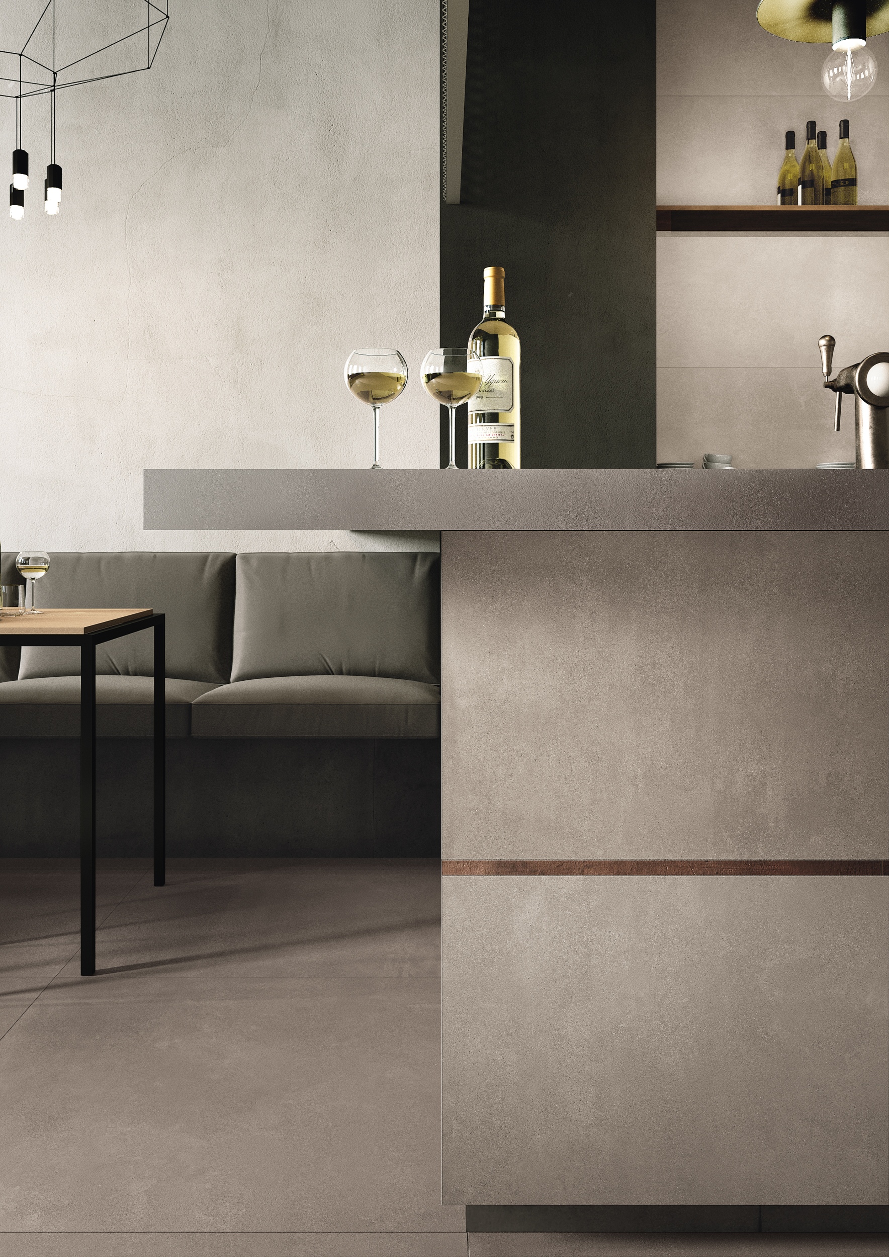 Fliese Betonoptik Imola Azuma Grey Bodenfliesen Wandfliesen grau