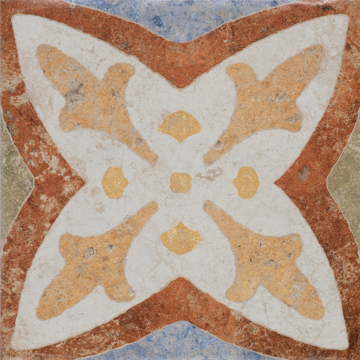 Fliese Dekor Retro "Cotto del Campiano Emiliane Mix" CIR 20x20 cm (Farbmischung nach Zufallsprinzip)