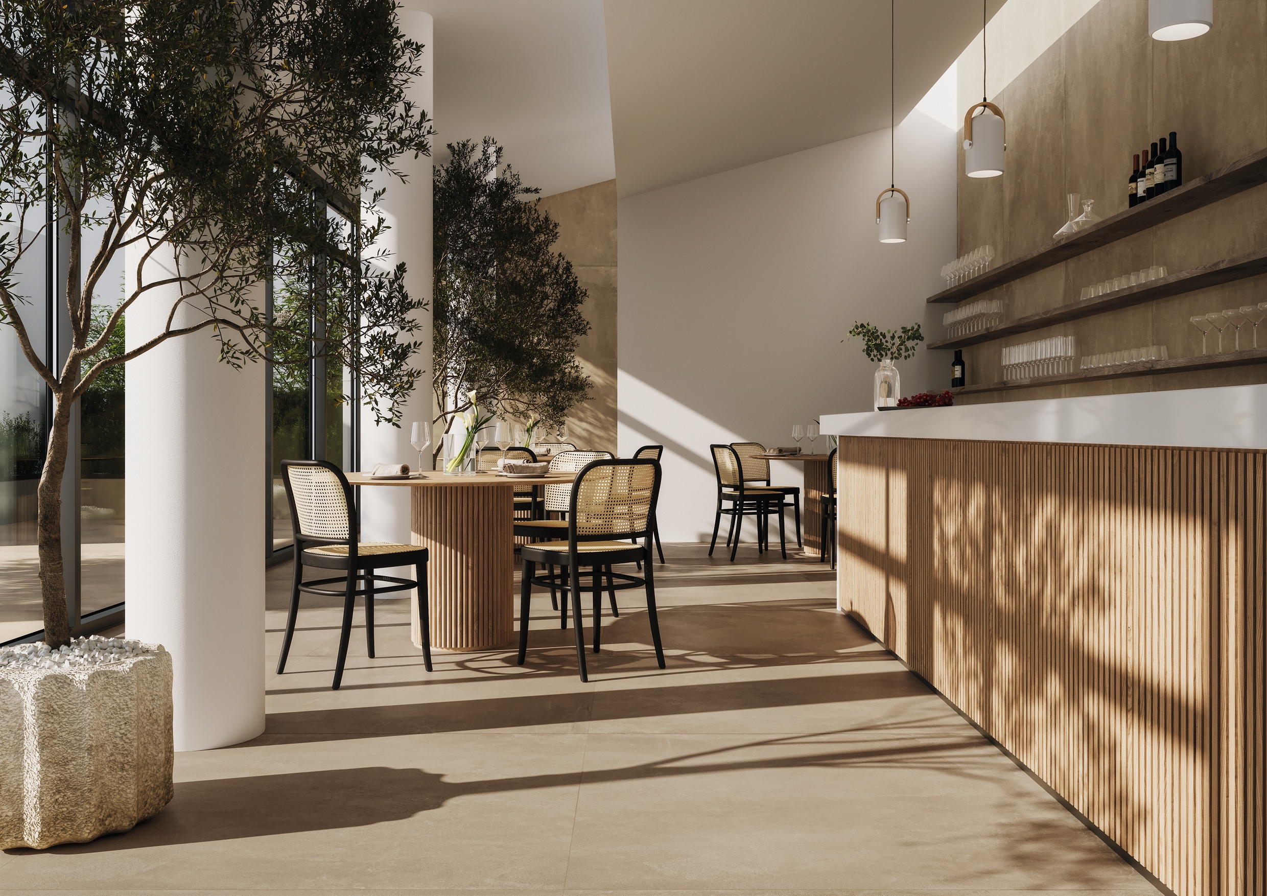 Fliese Betonoptik Imola Azuma Up Sand Bodenfliesen Wandfliesen beige