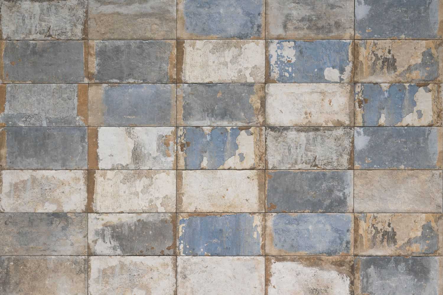 Fliese Vintage Retro blau-beige 20x20 cm "Havana Sky (Blu)" CIR (Farbmischung nach Zufall)