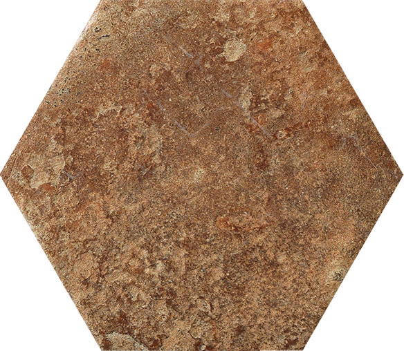 Hexagon Fliese Terracotta-Steinoptik 15,8x18,3 cm "Cotto del Campiano Dorato" CIR (Farbmischung nach Zufall)