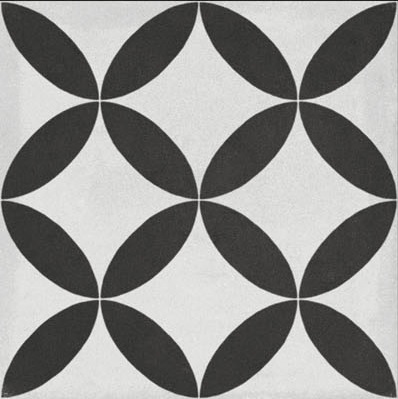 Fliese Patchwork Dekor Zementoptik schwarz Contrasti Antracite Decoro Mix Ragno by Marazzi