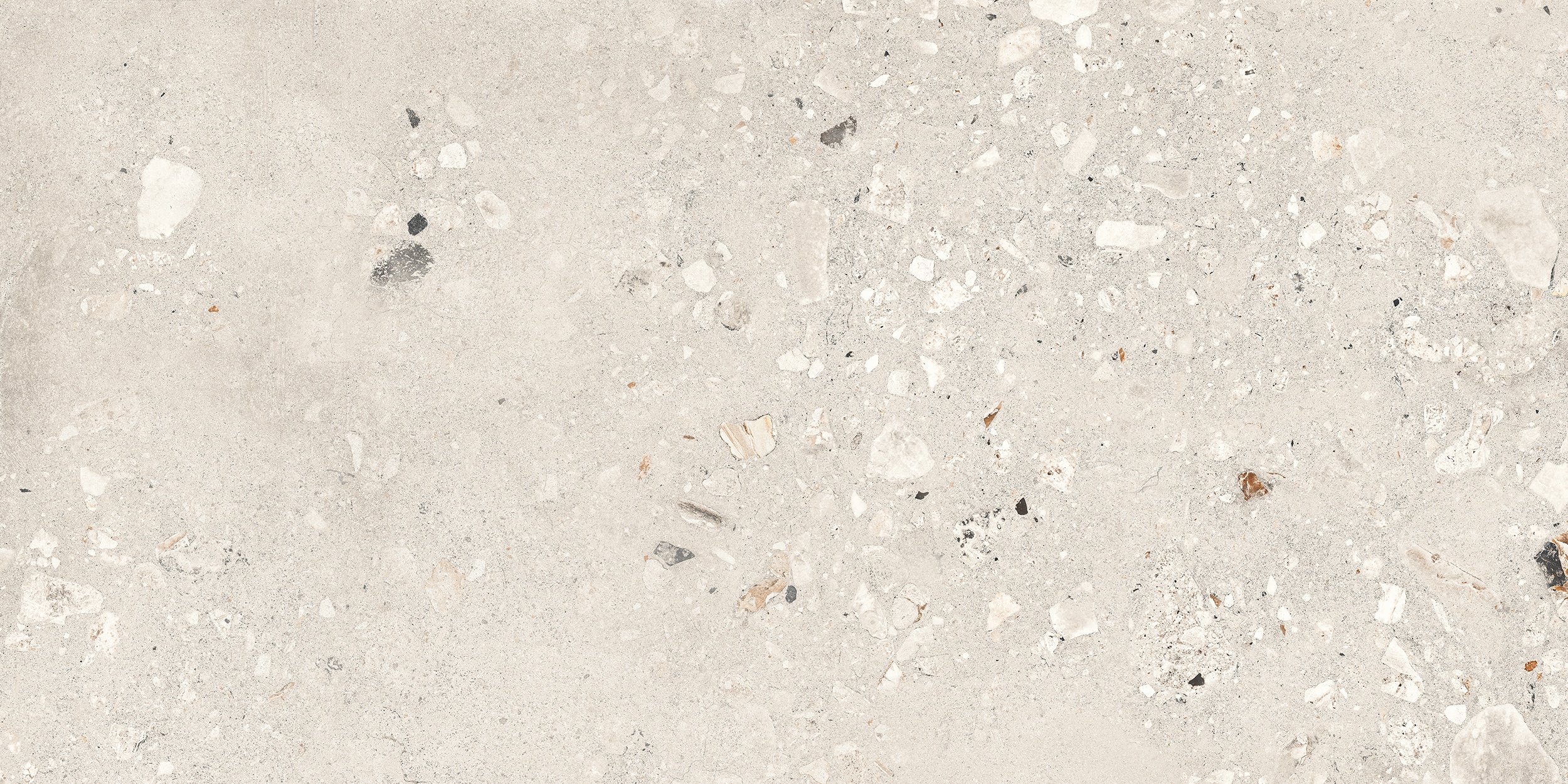 60x120 cm Fliese Terrazzo-Optik Logico Cosmo Pearl Sant Agostino hellgrau