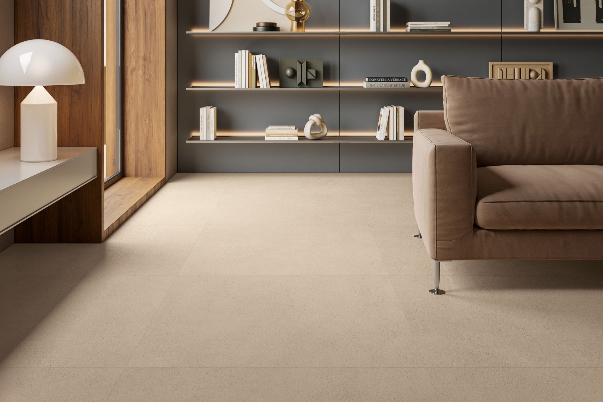 Fliese Betonoptik beige matt kalibriert Sable Beige Sant Agostino