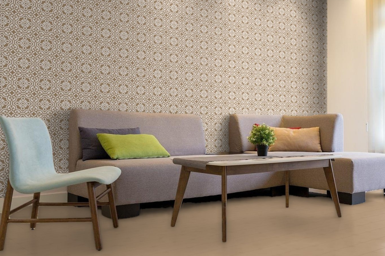 Fliese Patchwork Dekor Zementoptik weiß beige 20x20 cm "Contrasti Tappeto 5" Ragno by Marazzi