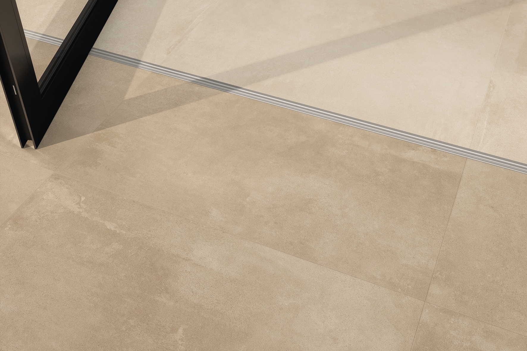 Fliese Betonoptik Imola Azuma Up Hazelnut Bodenfliesen Wandfliesen hellbraun