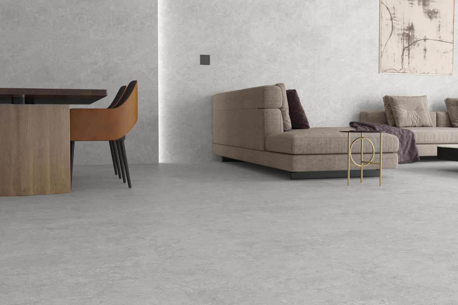 Fliese Steinoptik perl-grau poliert "Babilon Perla" Feinsteinzeug rektifiziert