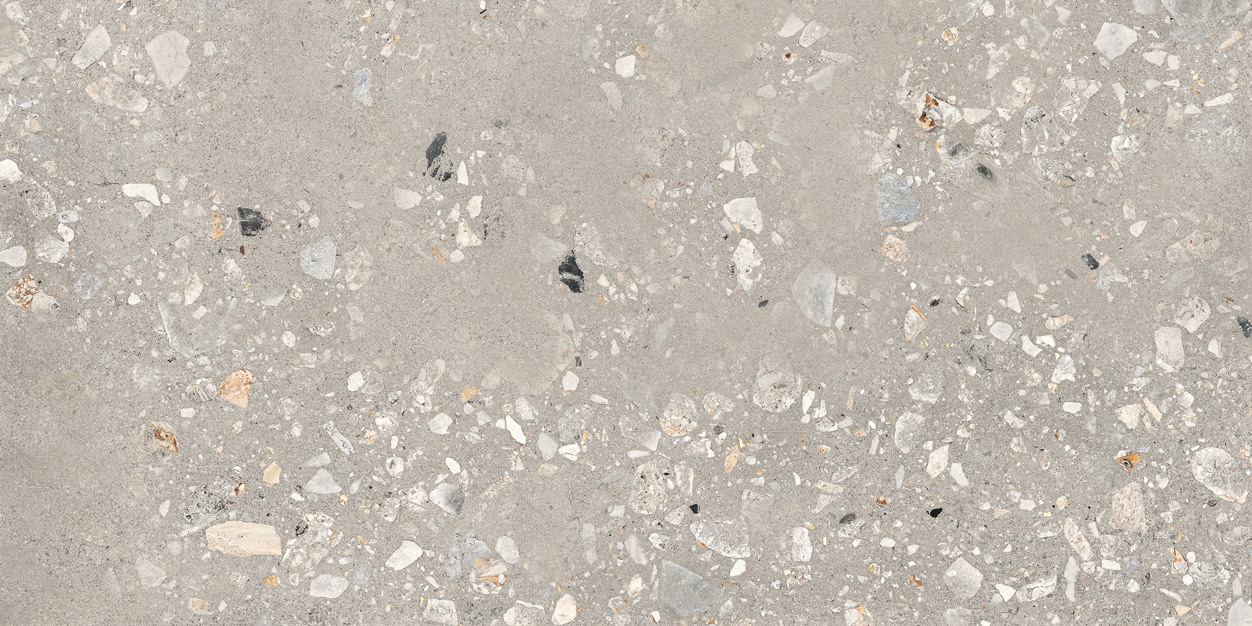 60x120 cm Fliese Terrazzo-Optik Logico Cosmo Cement Sant Agostino grau-braun