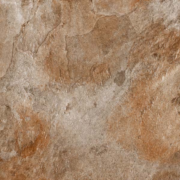 Fliese Steinoptik rustikal orange rot "Bor Oxido" rektifiziert