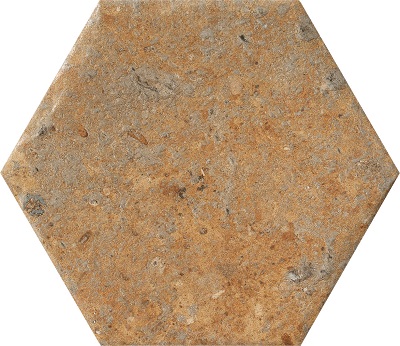 Hexagon Fliese Terracotta-Optik 15,8x18,3 cm "Cotto del Campiano Giallo Umbria" CIR (Farbmischung nach Zufall)