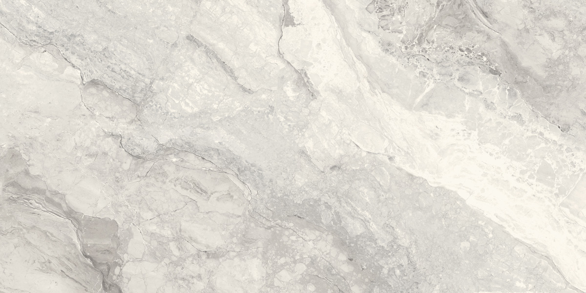 Fliese Marmoroptik grau marmoriert 60x120 cm glänzend "Mystic Pearl poliert"