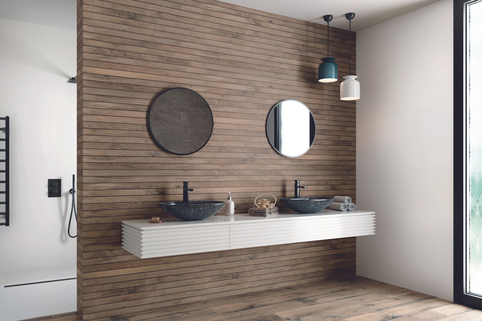 Fliese Wandpaneele Holzoptik Dekor Wandverkleidung Northwood Elm Strip