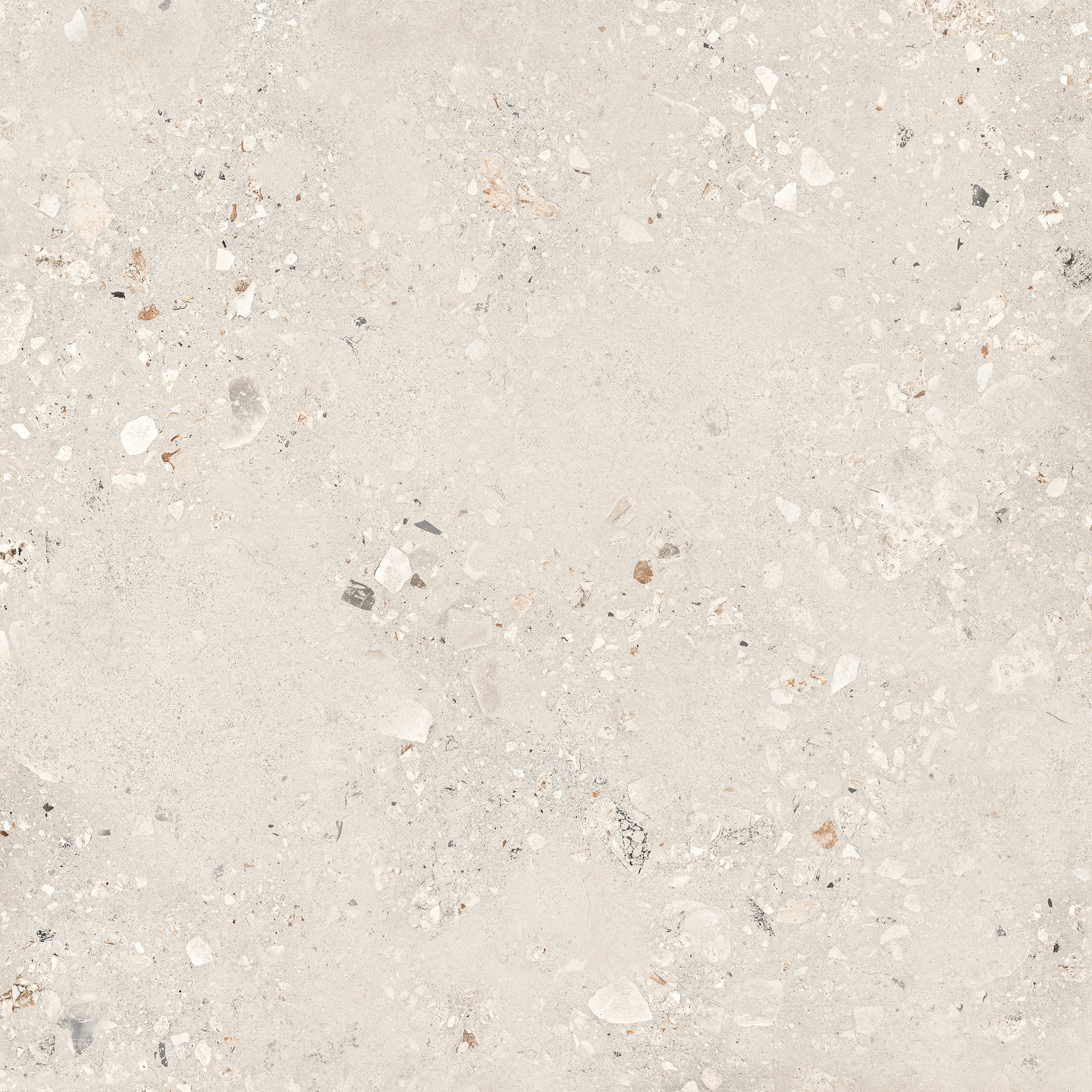 120x120 cm Fliese Terrazzo-Optik Logico Cosmo Pearl Sant Agostino hellgrau