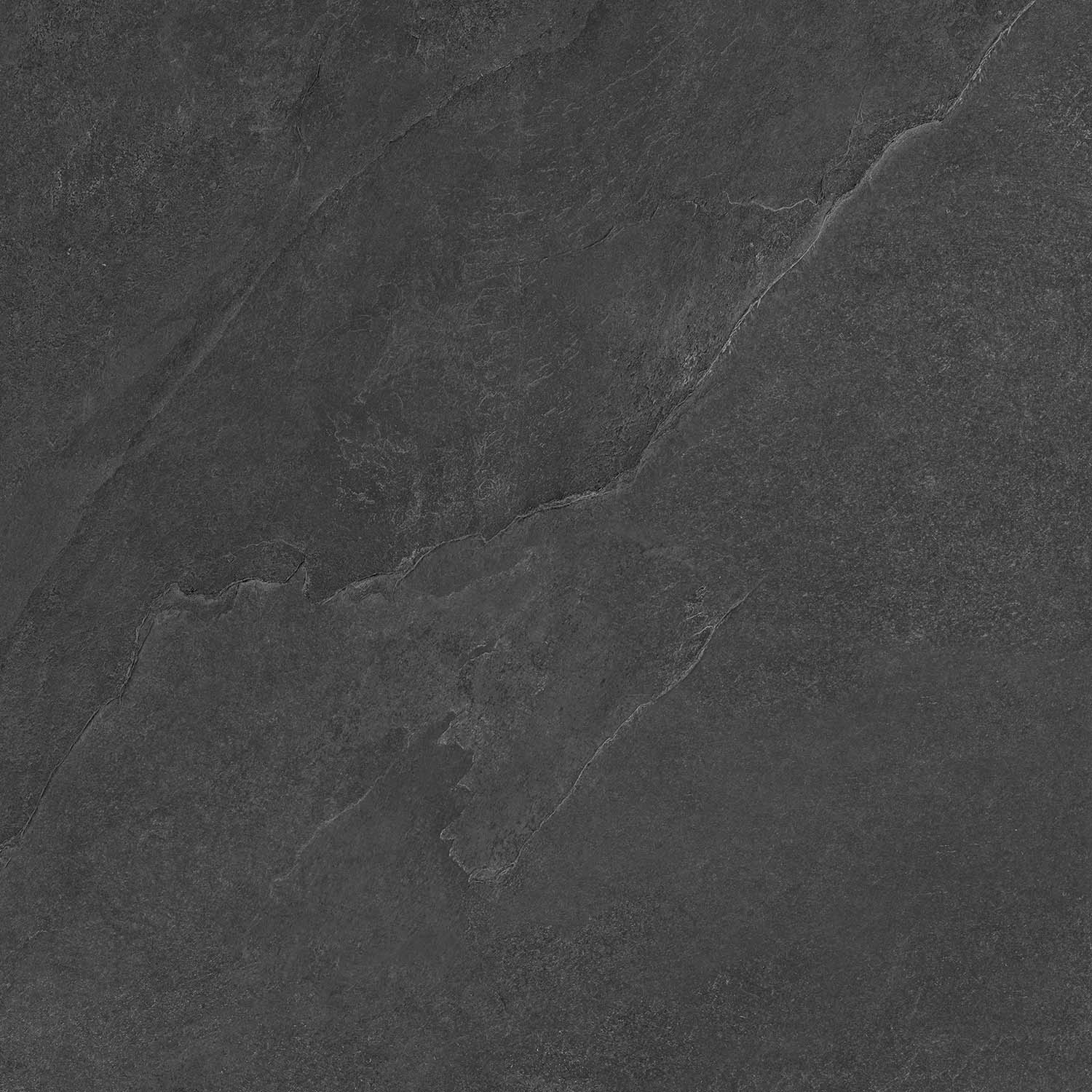 Fliese Schiefer-Steinoptik schwarz "Ardesia Black" rektifiziert