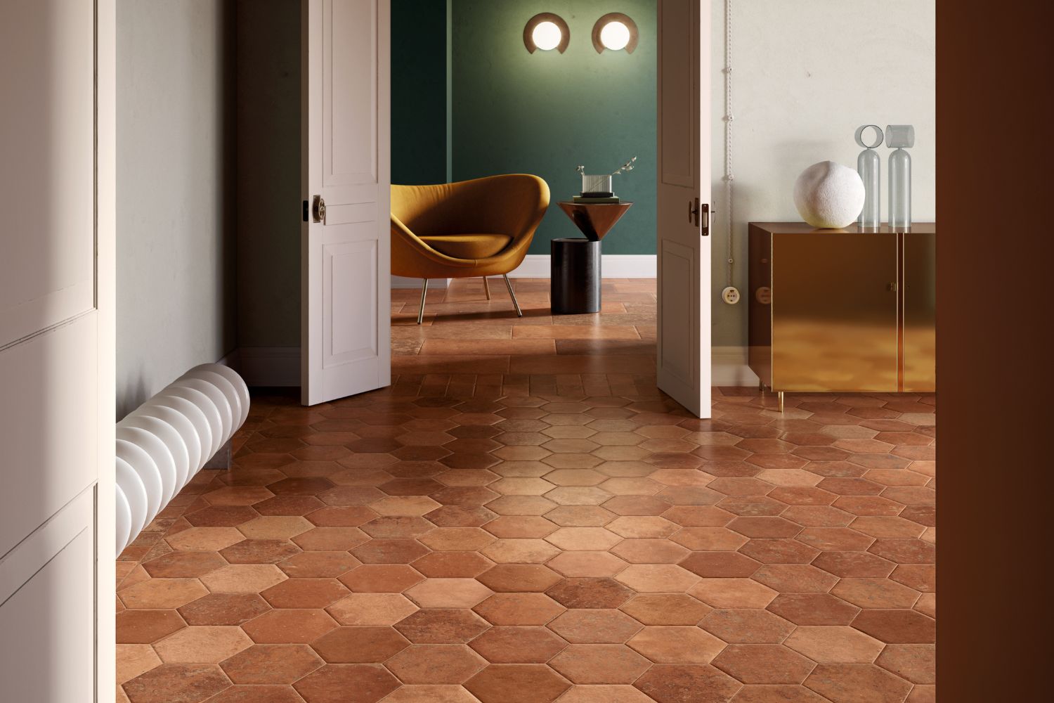 CIR Rosso Siena Cotto del Campiano Hexagon