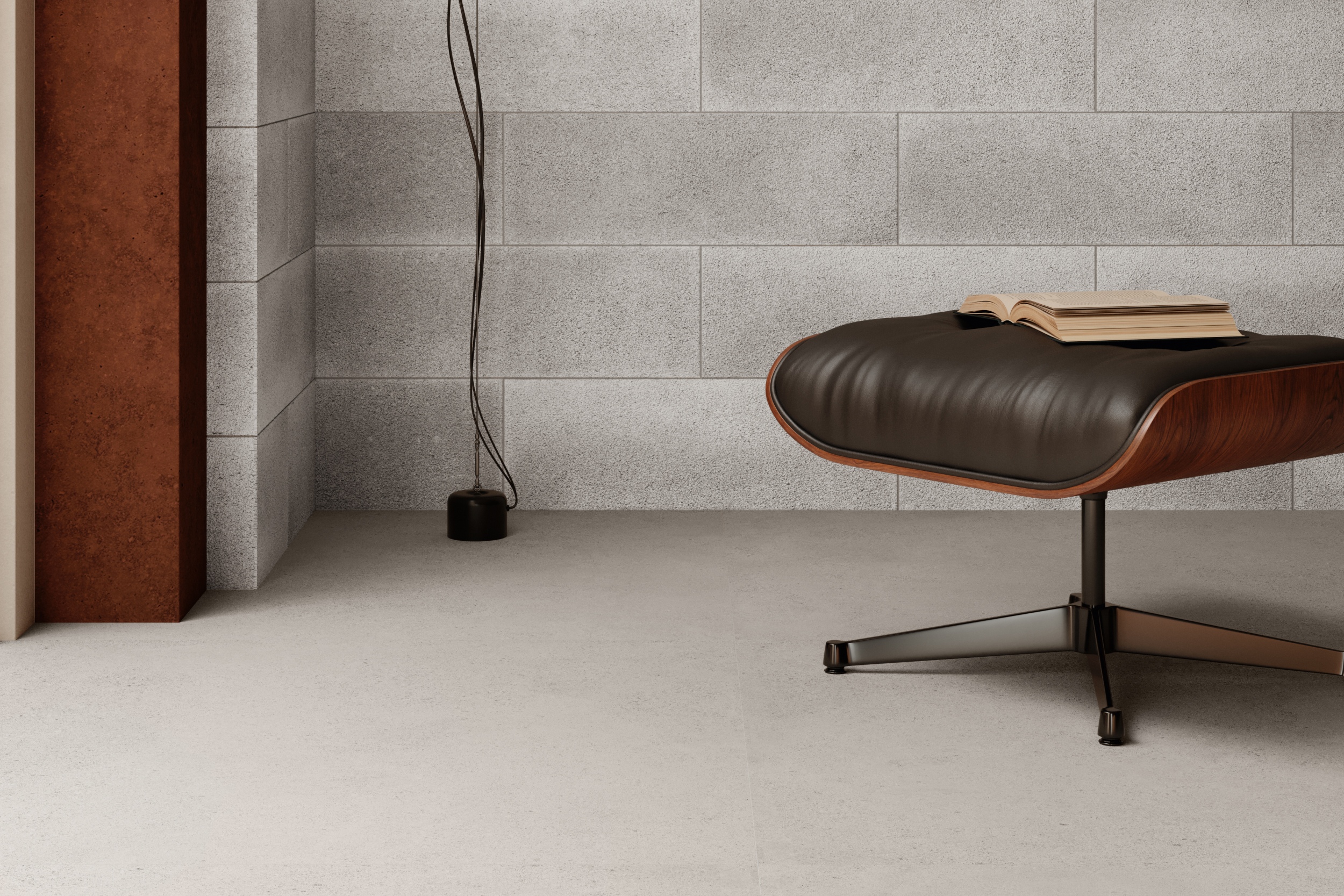 Fliese Zementoptik mit Terrazzo Logico Pearl Sant Agostino hellgrau