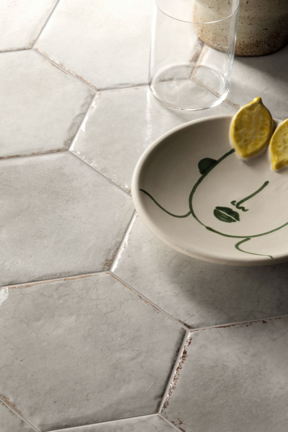 Hexagon Esagona Cotto del Campiano Bianco Antico CIR