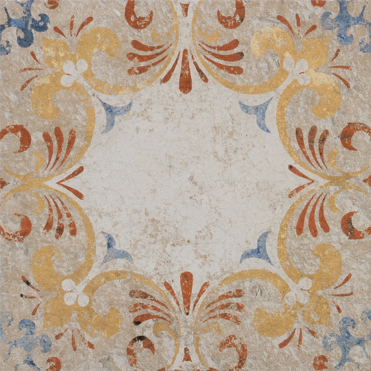 Fliese Dekor Retro "Cotto del Campiano Emiliane Mix" CIR 20x20 cm (Farbmischung nach Zufallsprinzip)